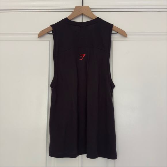 Gymshark sleeveless athletic tank top gym workout black orange Athleisure active - Picture 2 of 9